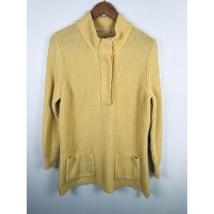 Soft Surroundings Highland Tunic Sweater Yellow Size Medium with Pockets